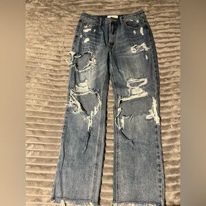 Distressed Blue Jeans for Women
